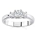 Jewelry : 18k White Gold or Yellow Gold Three-Stone Diamond Ring (H/SI2, 1/2 ct. tw.)