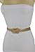 TFJ Women Fashion Belt Hip High Waist Dressy Gold Metal Infinity Charm Buckle Fancy M L XL