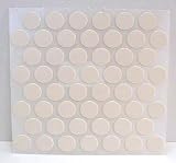 FastCap Adhesive Cover Caps PVC Antique White 9/16' (1 Sheet 52 Caps)