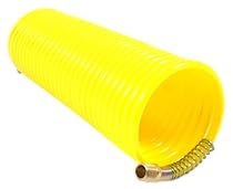 Forney 75418 Recoil Air Hose, Yellow Nylon with 1/4-Inch Male NPT Fittings, 1 Swivel End, 1/4-Inch-by-25-Feet, 200 PSI
