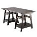 Madison Trestle Desk - Antique Black
