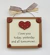 Love You Gift Wooden Keepsake Plaque