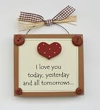 Love You Gift Wooden Keepsake Plaque