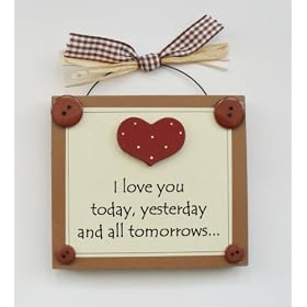 Love You Gift Wooden Keepsake Plaque