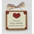 Love You Gift Wooden Keepsake Plaque