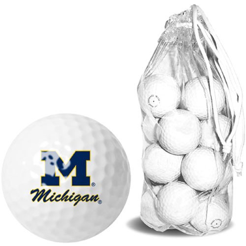 Michigan Wolverines Ncaa 15 Golf Ball Clear Pack