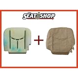 03 04 05 06 Chevy Tahoe GMC Lt Neutral Leather Seat Cover bottom & foam LH by The Seat Shop
