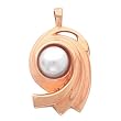 14K Rose Gold Rose Pearl Pendant