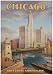 Huge Vintage Chicago Grey Goose Airline Airplane Travel Art Poster Print Kerne Erickson