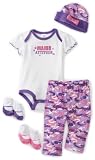 Baby Essentials Baby-girls Newborn Major Attitude Layette Set, White/Purple, 3-6 Months