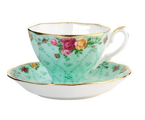 Royal Albert Collectible Teas Peppermint Damask Cup and Saucer
