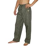 Mens NFL New Orleans Saints Plaid Finest Cotton Sleepwear / Pajama Pants - Black & Yellow (Size: XL)