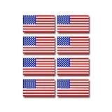 USA American Flags Set of 8 – Window Bumper Laptop Sticker