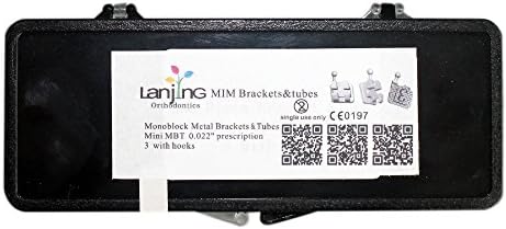 Lanjing® MIM Monoblock Orthodontic Brackets Buccal Tube Mini MBT 022 3 Hooks 6-6 24 Pcs/ Set