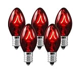 Review GKI/Bethlehem Lighting  / Pack of 5 Transparent Red C7 Replacement Christmas Lights 7 Watts #581007