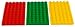 Spielwaren : Lego Duplo 2198 - 3 Bauplatten, rot / grün / gelb
