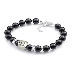 Texas Christian Horned Frogs Black Swarovski Pearl Bracelet