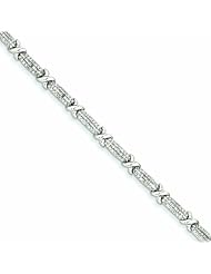 1.3 Carat 14K White Gold Diamond X Bracelet