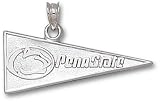 Penn State Nittany Lions Solid Sterling Silver ''PENN STATE'' & Lion Head Pennant Pendant