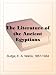 The Literature of the Ancient Egyptians
