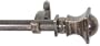 Window Curtain Rod / Drapery Rod 28 Inch - 48 Inch Half Round Bronze