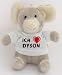 Produkt-Bild: Pl&uuml;sch Elefant Schl&uuml;sselhalter mit T-shirt mit Aufschrift Ich liebe Dyson