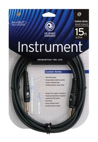 Planet Waves Custom Series Instrument Cable, 15 feet