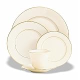 Lenox Hayworth Gold Banded Ivory China 20-Piece Dinnerware Set, Service for 4