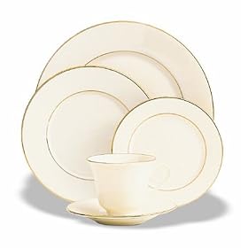 Lenox Hayworth Gold Banded Ivory China 20-Piece Dinnerware Set, Service for 4