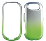 Pantech Ease P2020 Two Tones, White and Green Hard Case/Cover/Faceplate/Sna ....