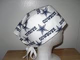 Mens Scrub Cap, Surgical Hat, Dallas Cowboys White