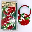 Bernardin Collection Elite Mason Jar Lids & Screw Bands - Standard - Poinsettia