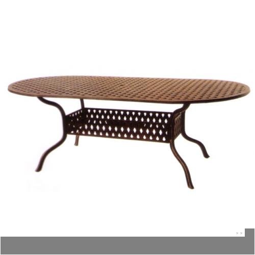 Darlee 42 Inch X 86 Inch Oval Cast Aluminum Dining Table (Series 30)