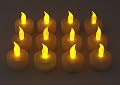 12 Flickering Candle Set Runs on Batteries Flickers Like a Real Candle Battery Operated Tealight Candles Flameless Candle Wedding Tea Light One Dozen Long Lasting Batterry Life