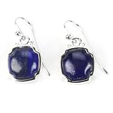 Barse Sterling Silver Lapis Soft Cross Earrings
