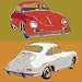 Porsche 356 Art Poster Print by Rod Neer, 20x20