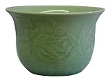 Traditional chinese celadon planter / pot - hand glazed porcelain