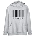 Hoodie Mens Heather Gray " Snake BARCODE / BAR CODE " Zodiacs
