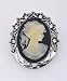 Beautiful Black Cameo Pin Brooch