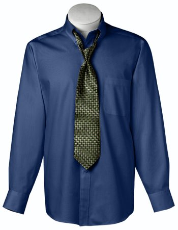 Izod Cotton Pinpoint Solid Dress Shirt - Button Down Collar