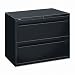 HON Products - HON - Brigade 700 Series Two-Drawer Lateral File, 36w x 19-1/4d x 20-3/8h, Black - So