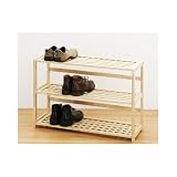 from PRIME FURNISHING 3-Tier Rubberwood Shoe Rack Shelf Model phw