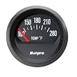Sunpro CP8211 StyleLine Electrical Water/Oil Temperature Gauge  - Black Dial