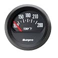 Sunpro CP8211 StyleLine Electrical Water/Oil Temperature Gauge  - Black Dial