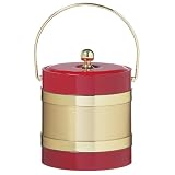 Mr. Ice 3-qt. Ice Bucket - Red/ Goldtone