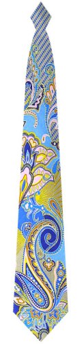 Print Paisley-Aqua blue