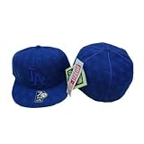 Los Angeles Dodgers MLB Royal on Royal All-Over Logo Cooperstown Collection Fitted Baseball Hat / Cap