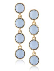 Circular Gold Tone Drop Earrings
