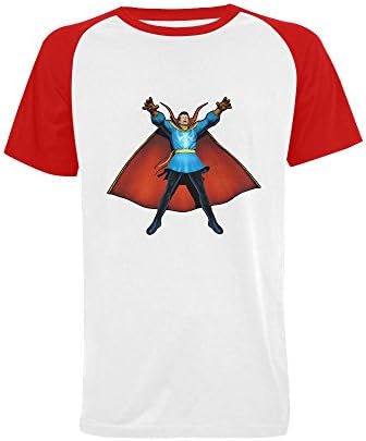 Jonnert Men's Doctor Strange Logo Short Sleeve Raglan T Shirt (USA Size)