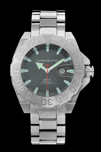 Android Men's Divemaster Silverjet-500 Automatic Stainless Steel Bracelet Watch
